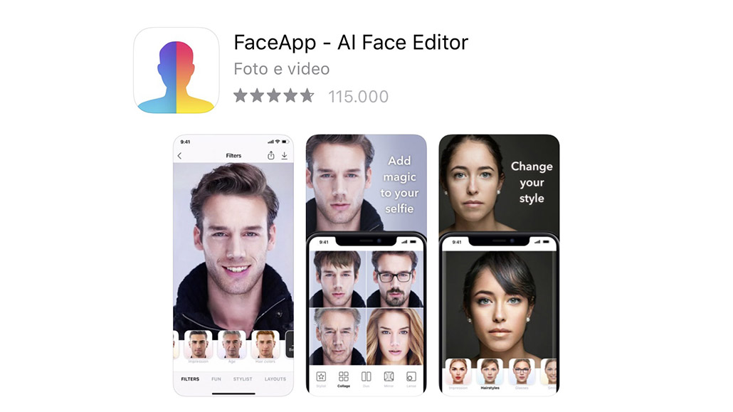 Applicazione faceapp